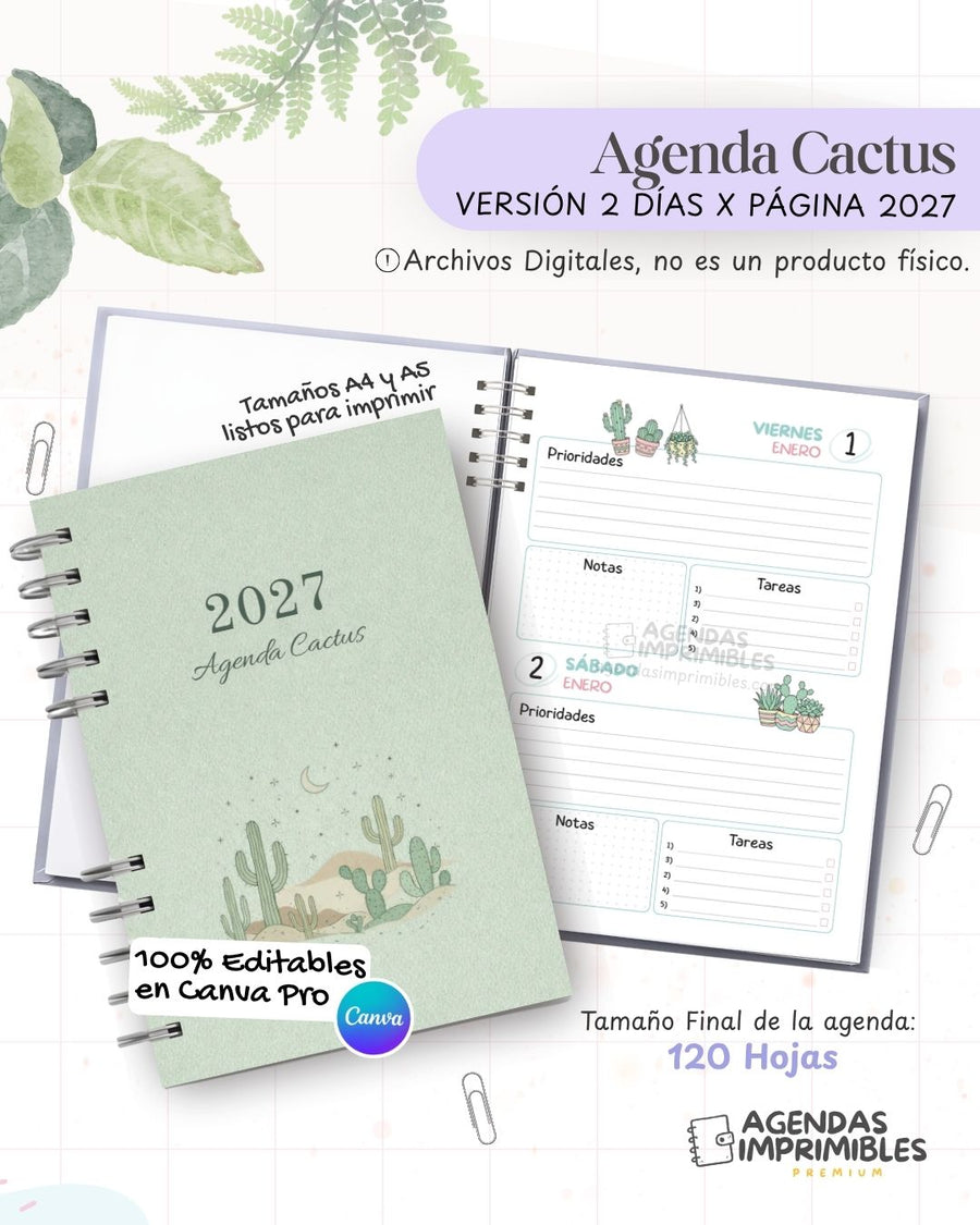 Agenda Cactus 2027 - 2 Días