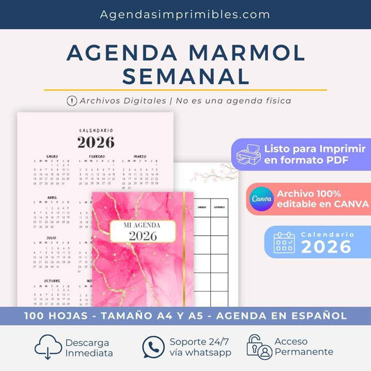Agenda Mármol Semanal | 2026