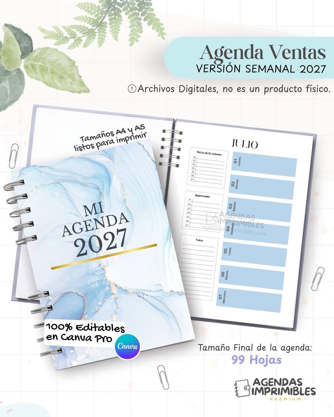 Agenda Ventas 2027 - Semanal - imagen 1