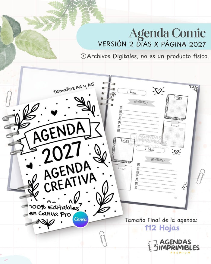 Agenda Cómic 2027 - 2 Días