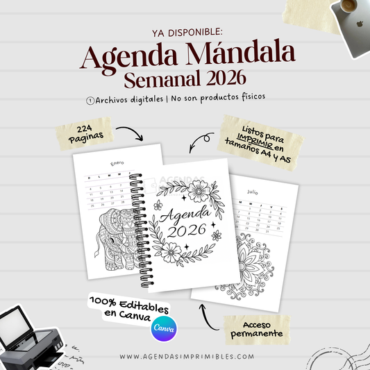 Agenda Mandala Semanal | 2026