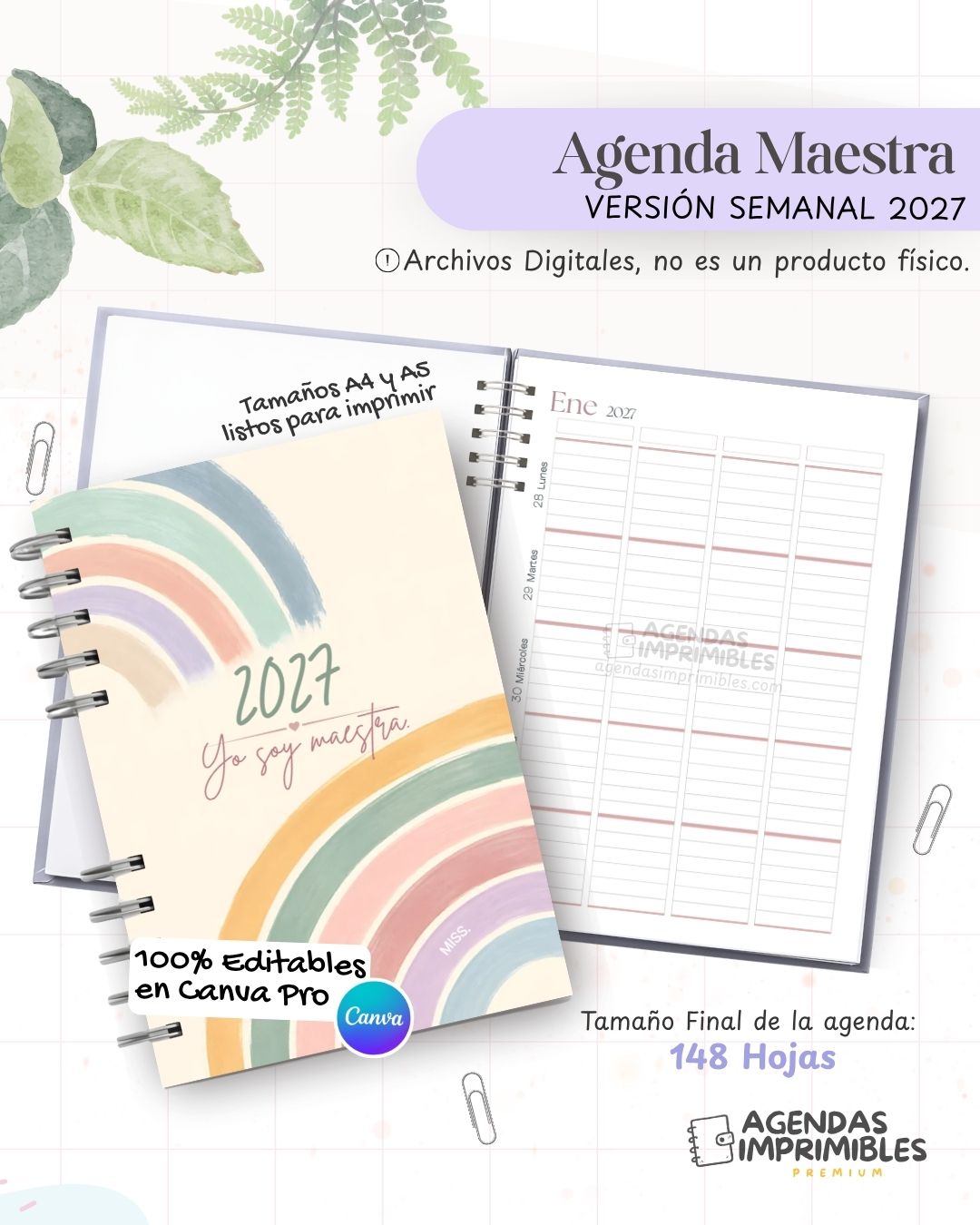 Agenda Maestra 2027 - Semanal - imagen 1