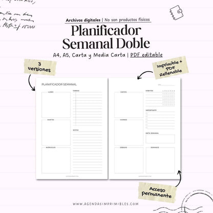 Planificador Semanal Doble V2