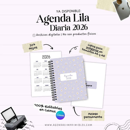 Agenda Lila Diaria | 2026