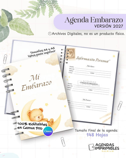 Agenda Embarazo 2027 - Archivo Imprimible - imagen 1