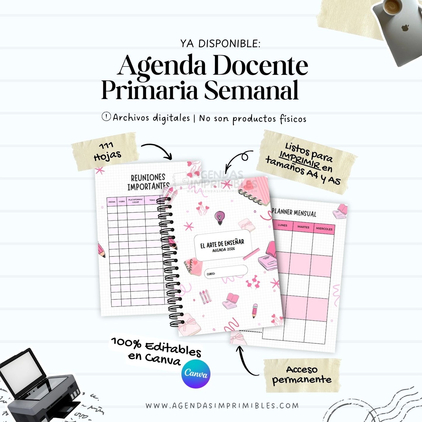 Agenda Docente Primaria Semanal | 2026