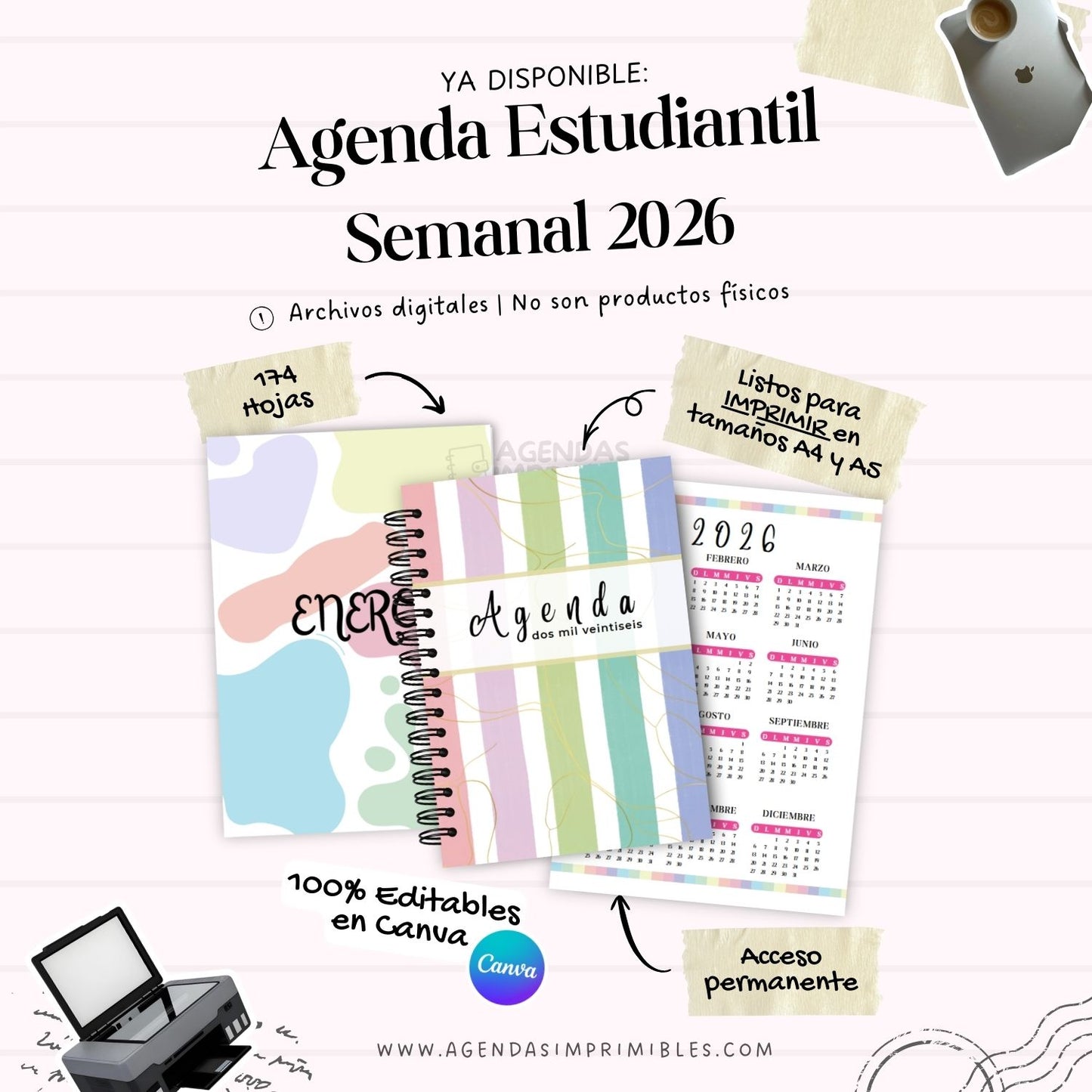 Agenda Estudiantil Semanal | 2026