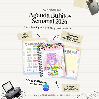 Agenda Docente Buhitos Semanal | 2026