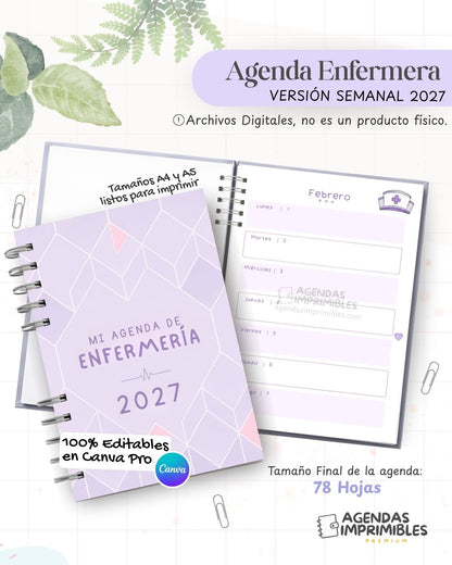 Agenda Enfermera 2027 - Semanal - imagen 1
