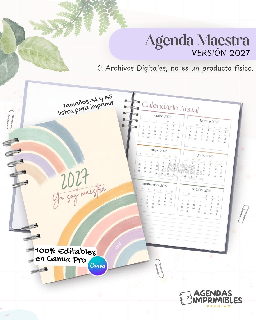 Agenda Maestra 2027 - Archivo Imprimible - imagen 1