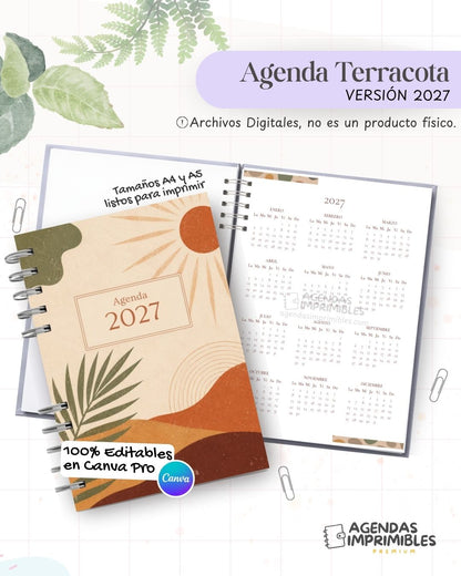 Agenda Terracota 2027 - Archivo Imprimible - imagen 1