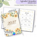 Agenda Girasoles 2027 - Archivo Imprimible