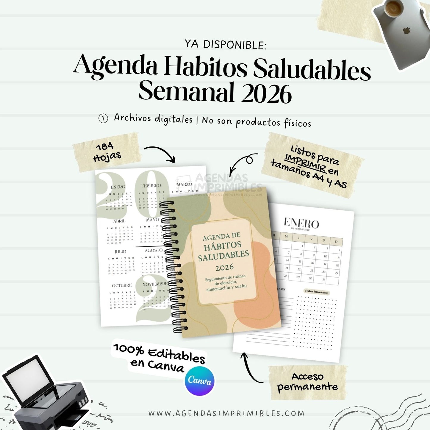 Agenda Hábitos Saludables Semanal | 2026