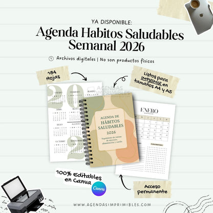 Agenda Hábitos Saludables Semanal | 2026