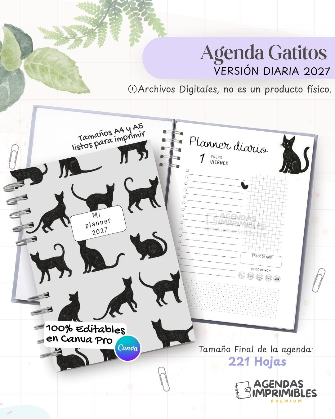 Agenda Gatitos 2027 - Diario - imagen 1