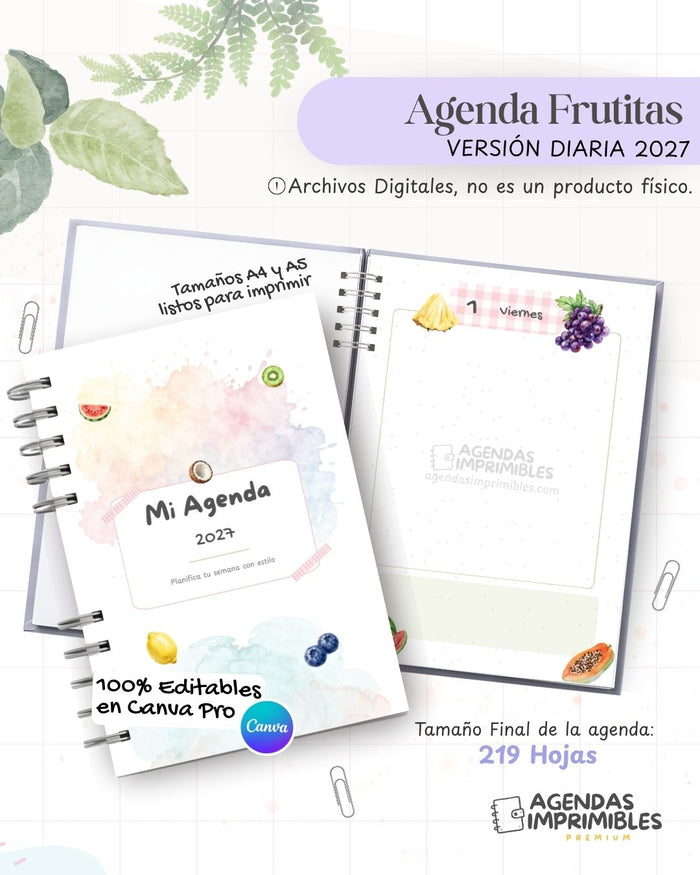Agenda Frutitas 2027 - Diario