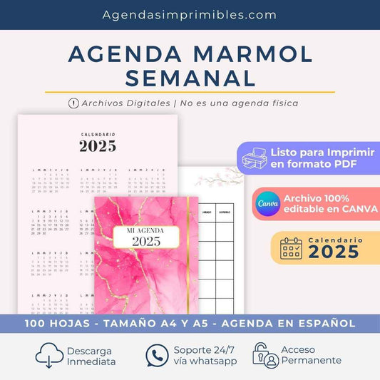 Agenda Mármol Semanal | 2025