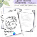 Agenda Mandala Minimalista 2027 - Archivo Imprimible