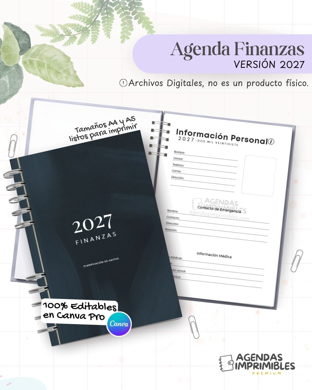 Agenda Finanzas 2027 - Archivo Imprimible - imagen 1