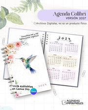 Agenda Colibrí 2027 - Archivo Imprimible