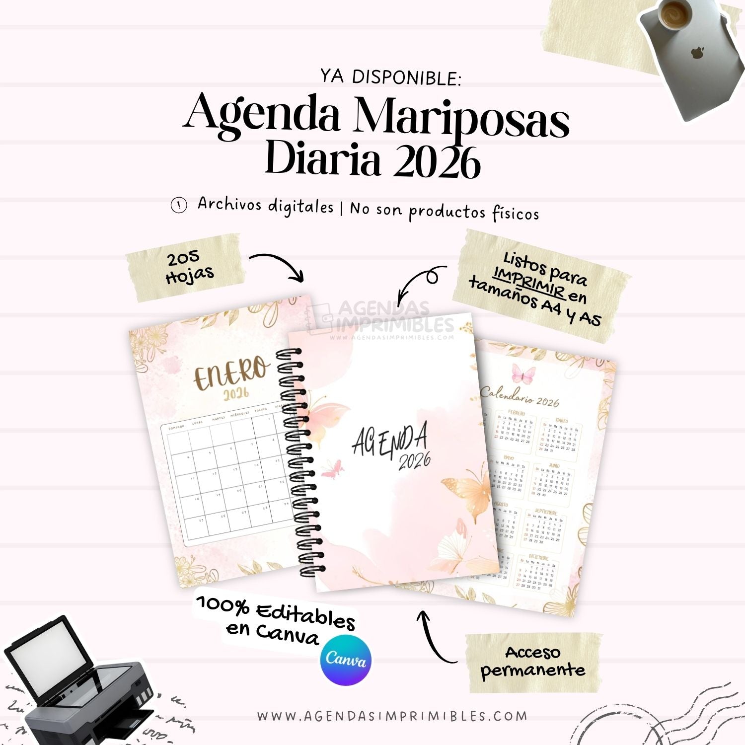 Agenda Mariposas Diaria | 2026