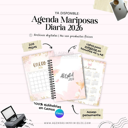 Agenda Mariposas Diaria | 2026