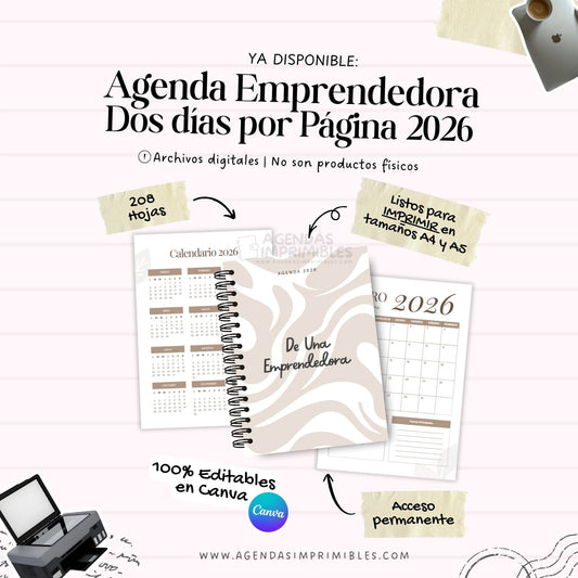 Agenda Emprendedora Dos Días x Pagina | 2026