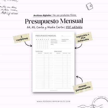 Presupuesto Mensual