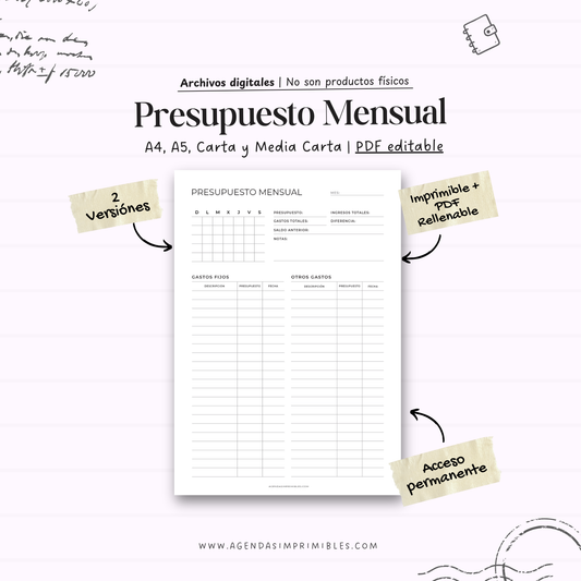 Presupuesto Mensual