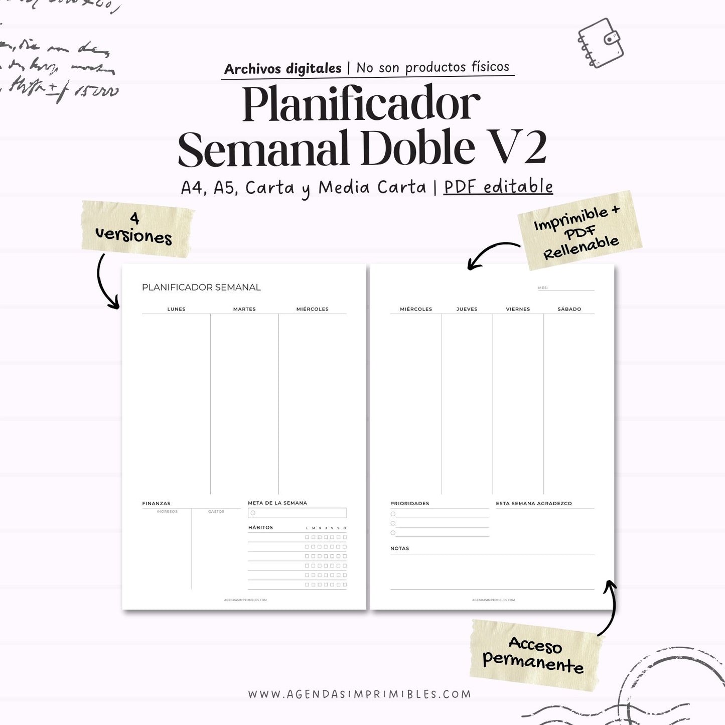 Planificador Semanal Doble V2