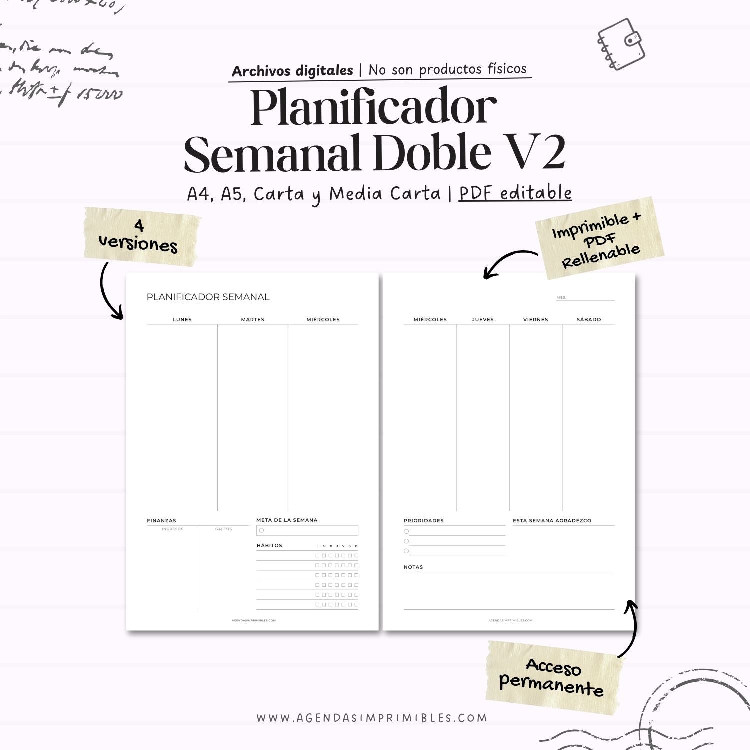 Planificador Semanal Doble V2