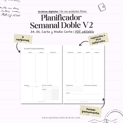 Planificador Semanal Doble V2