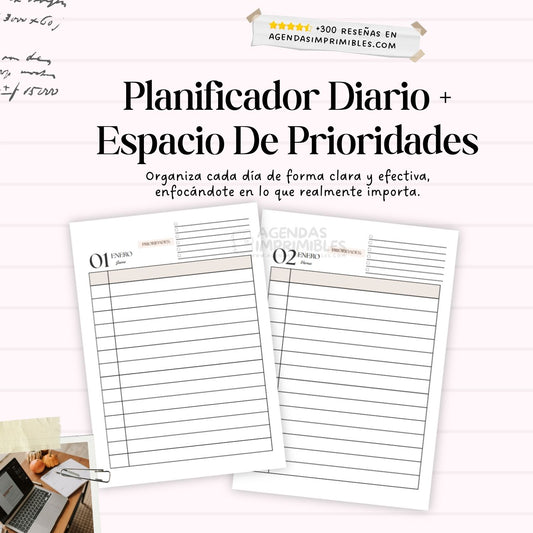 Agenda Beige Diaria | 2026