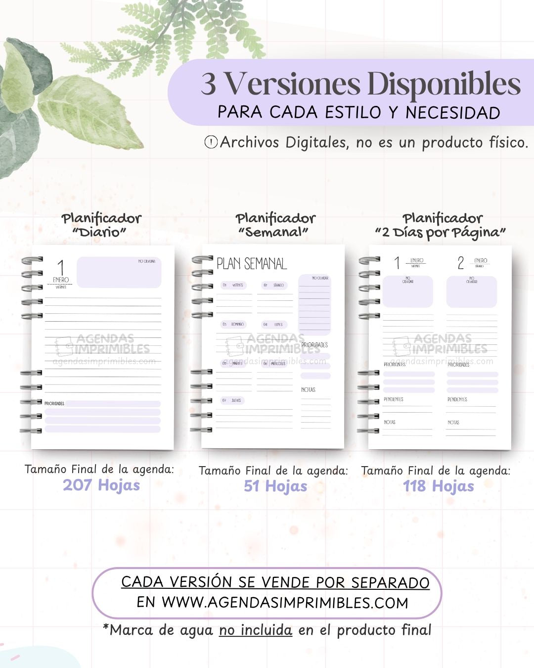 Agenda Lila 2027 - Archivo Imprimible - imagen 2