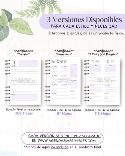 Agenda Lila 2027 - Archivo Imprimible - imagen 2