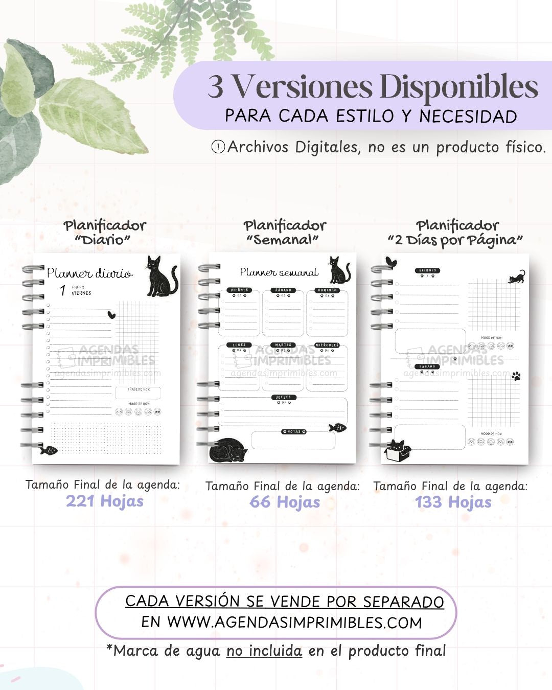 Agenda Gatitos 2027 - Archivo Imprimible - imagen 2
