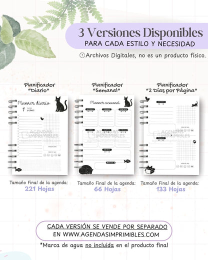 Agenda Gatitos 2027 - Archivo Imprimible - imagen 2