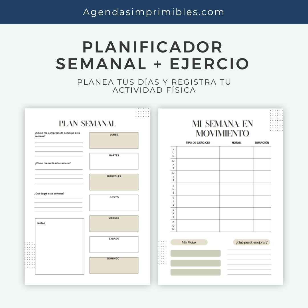 Agenda Hábitos Saludables Semanal | 2026