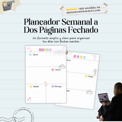 Agenda Colorida Semanal | 2026
