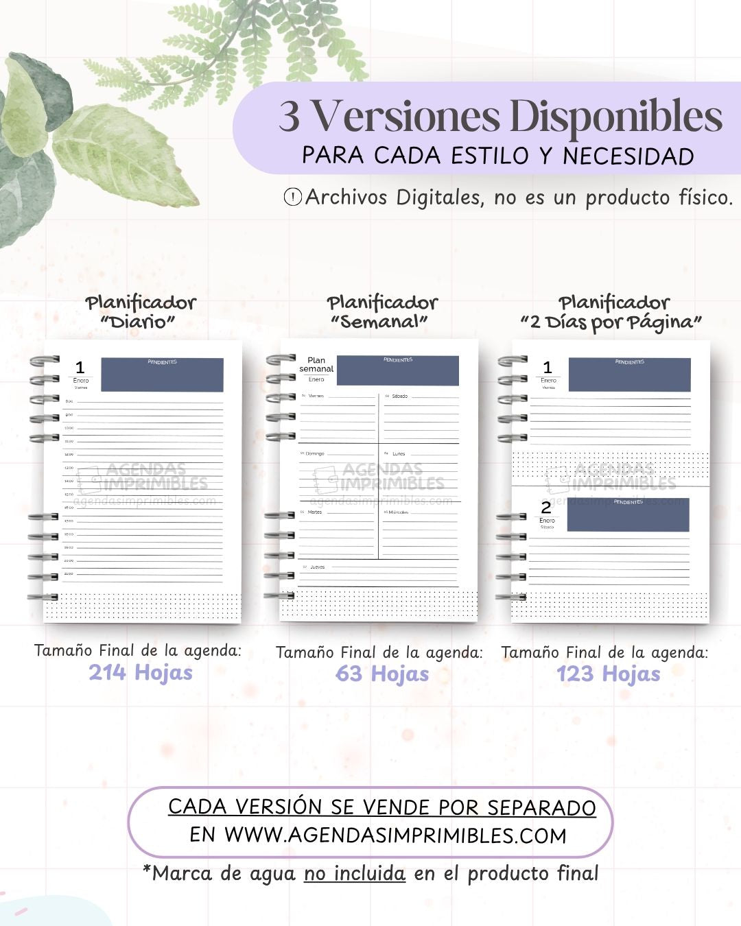 Agenda Azul Esencial 2027 - Archivo Imprimible - imagen 2