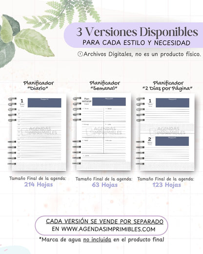 Agenda Azul Esencial 2027 - Archivo Imprimible - imagen 2