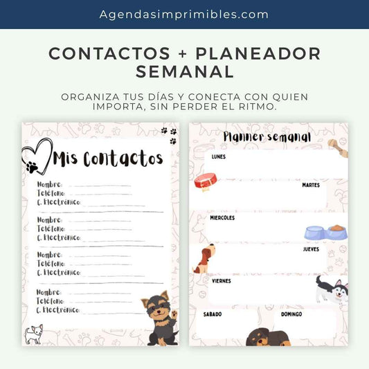 Agenda Perritos Dos Días x Pagina | 2026