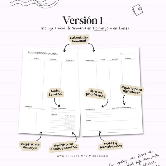 Planificador Semanal Doble V2
