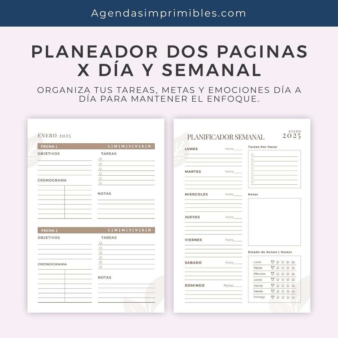 Agenda Emprendedora Dos Días x Pagina | 2025