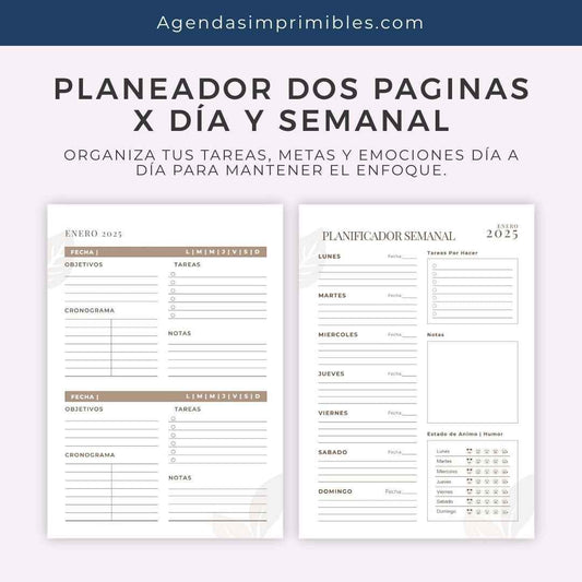 Agenda Emprendedora Dos Días x Pagina | 2025
