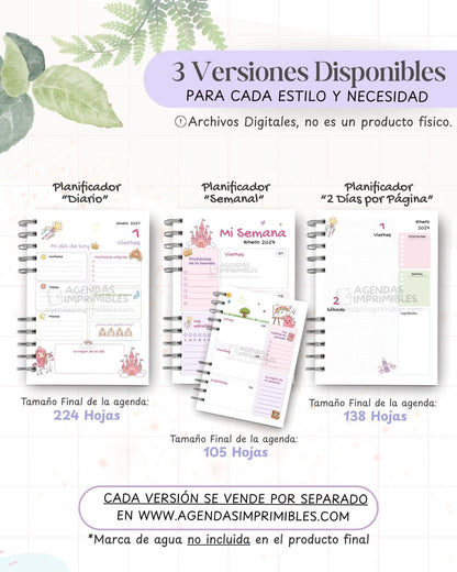 Agenda Princesas 2027 - Archivo Imprimible - imagen 2