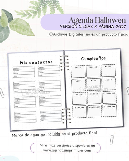 Agenda Halloween 2027 - 2 Días - imagen 2