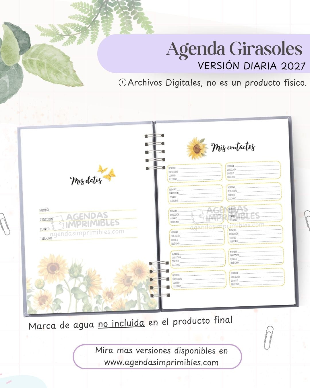 Agenda Girasoles 2027 - Diario - imagen 2