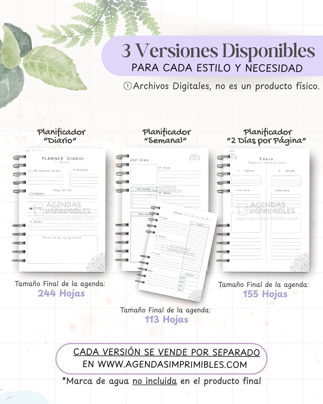 Agenda Mandala Minimalista 2027 - Archivo Imprimible - imagen 2