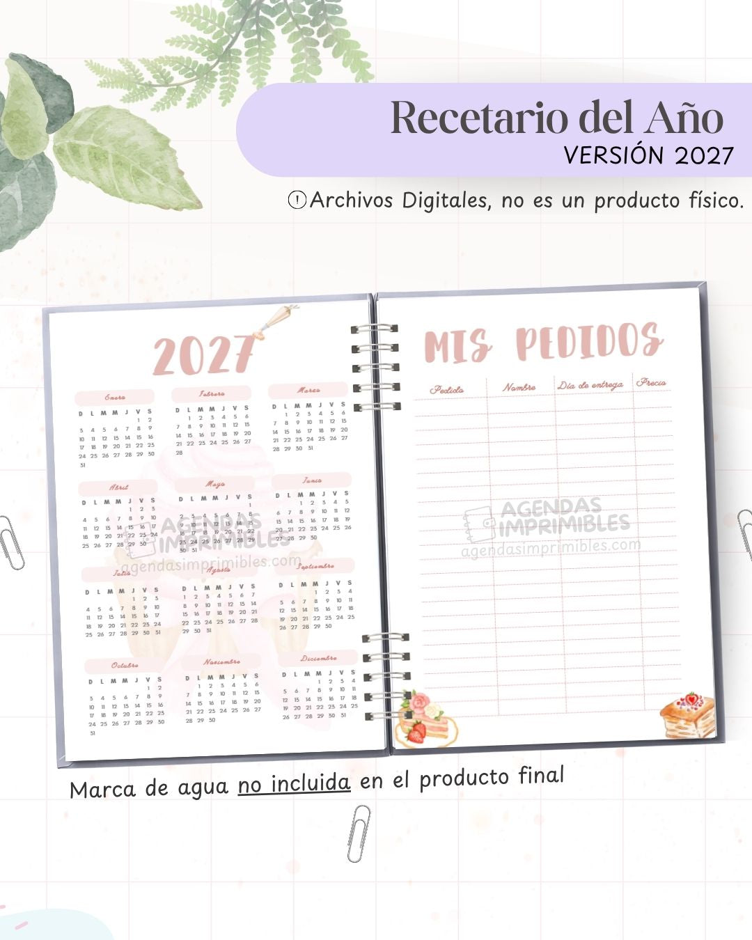Recetario 2027 - Archivo Imprimible - imagen 2